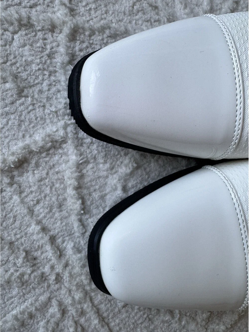 Bruno Marc White Cap Toe Oxford Dress Shoes Men’s 8.5 Wedding Church Prom Tuxedo